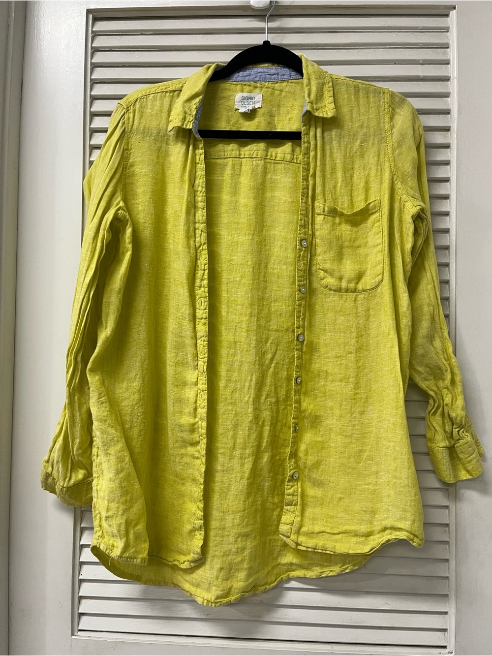 SIGRID OLSEN SMALL Lightweight Yellow Button-Up Shirt - Women